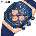 MEGIR 2215 Top 10 Brands Made in China Boys Quartz Watch Nice Silicone Band Water Proof Chronograph Storage Casual Men Watch