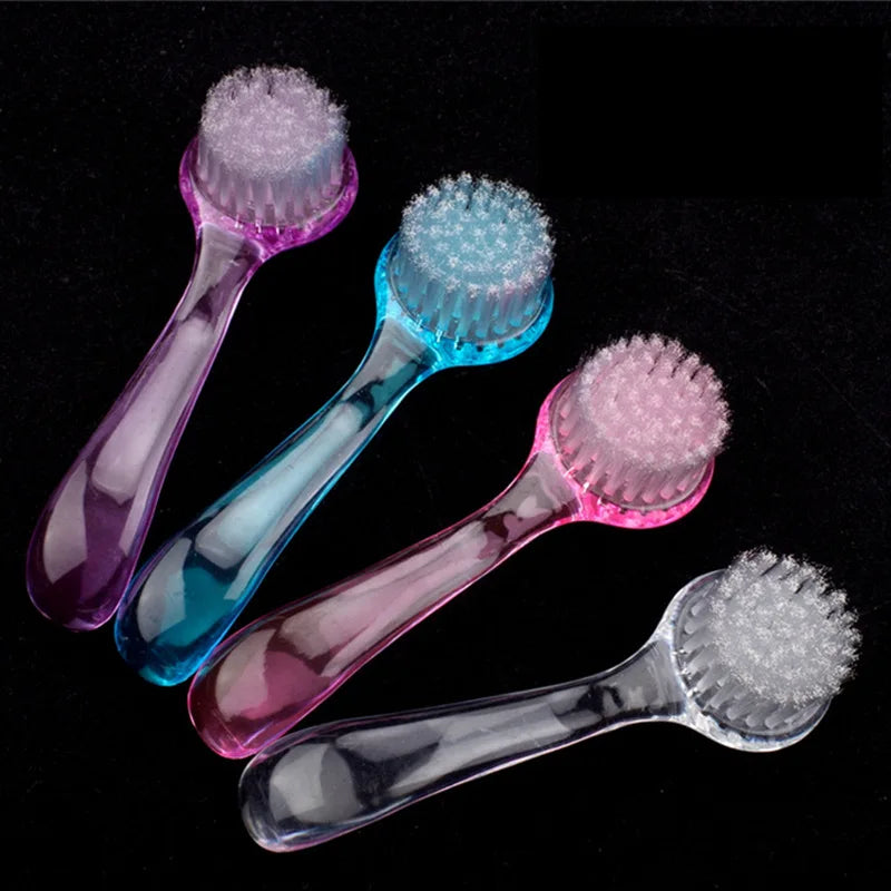 Plastic Long Handle Nail Art Dust Cleaning Brush Manicure Pedicure Nail Tools Cleaning Brush