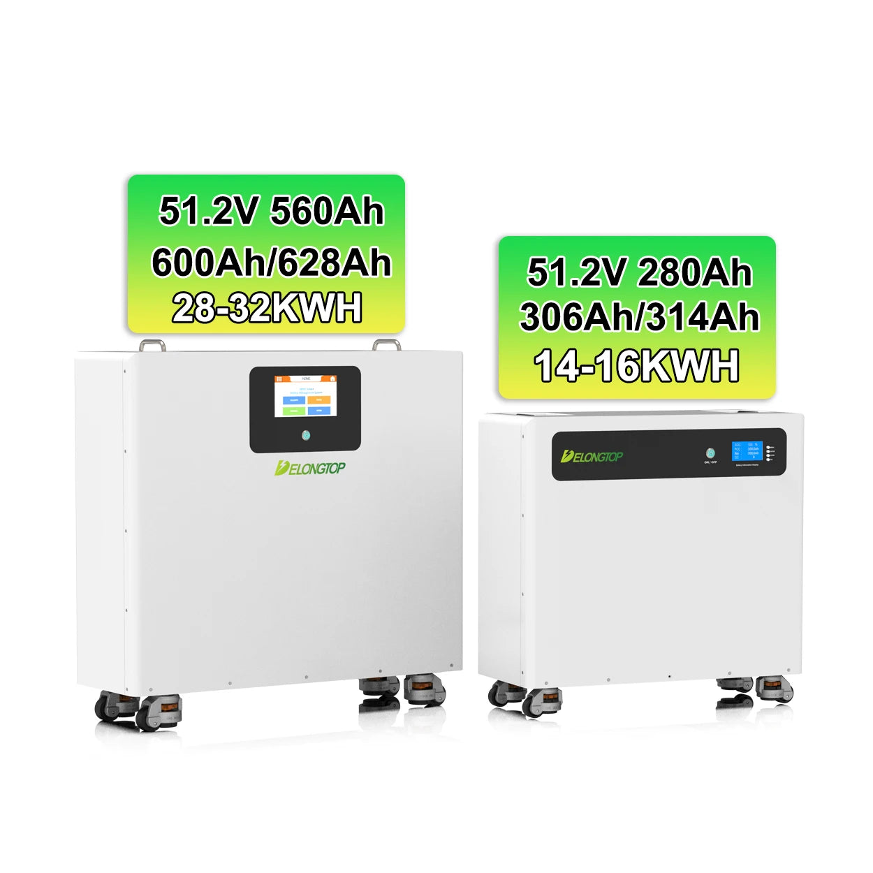 Grade a 32kwh 51.2v 628ah Solar Battery With16S 300A Smart BMS Wifi Active Balancer LCD Built 30kwh Solar Energy Storage Battery
