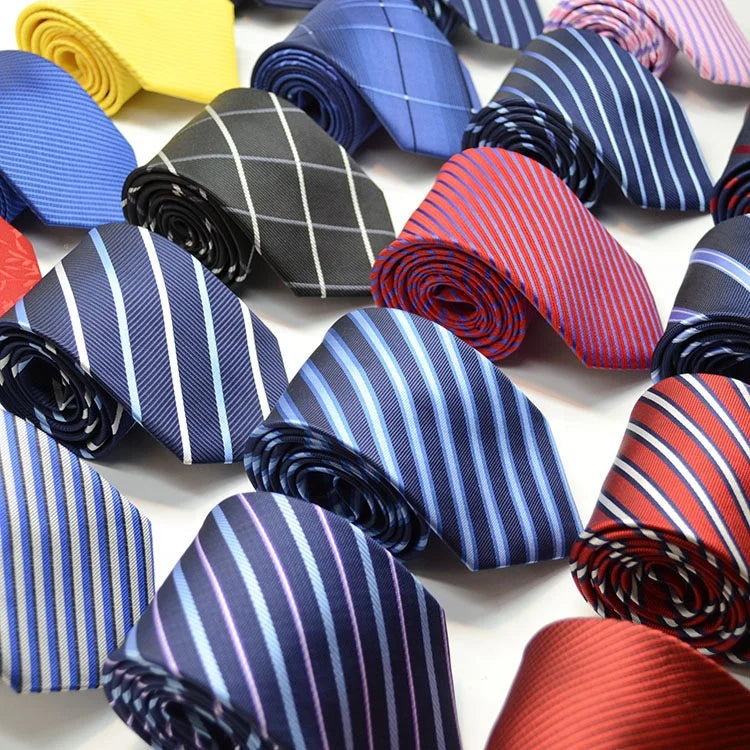 Fashion Design 100 Styles 8cm Cheap Ready to Ship Stock Neck Ties Supplier Male Neckties Wholesale Striped Mens Polyester Ties