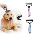 2025 Double Sided Shedding and Dematting Tool Undercoat Rake Pet Comb Effective Removing Knot Hair Deshedding Brush for Dog Cat
