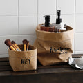 SHIMOYAMA Re-usable Storage Bag Multi-Function Desktop Storage Bag Washable Kraft Paper Flowerpot for Flowerpot