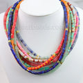 Natural Healing Crystal Boho Chokers Necklaces Heishi Stone Beaded Necklaces Golden Stainless Steel Accessories