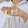 Custom Cartoon Character Necklace Kids Personalized Name Pendant Children Jewelry  Plated Stainless Steel Necklaces