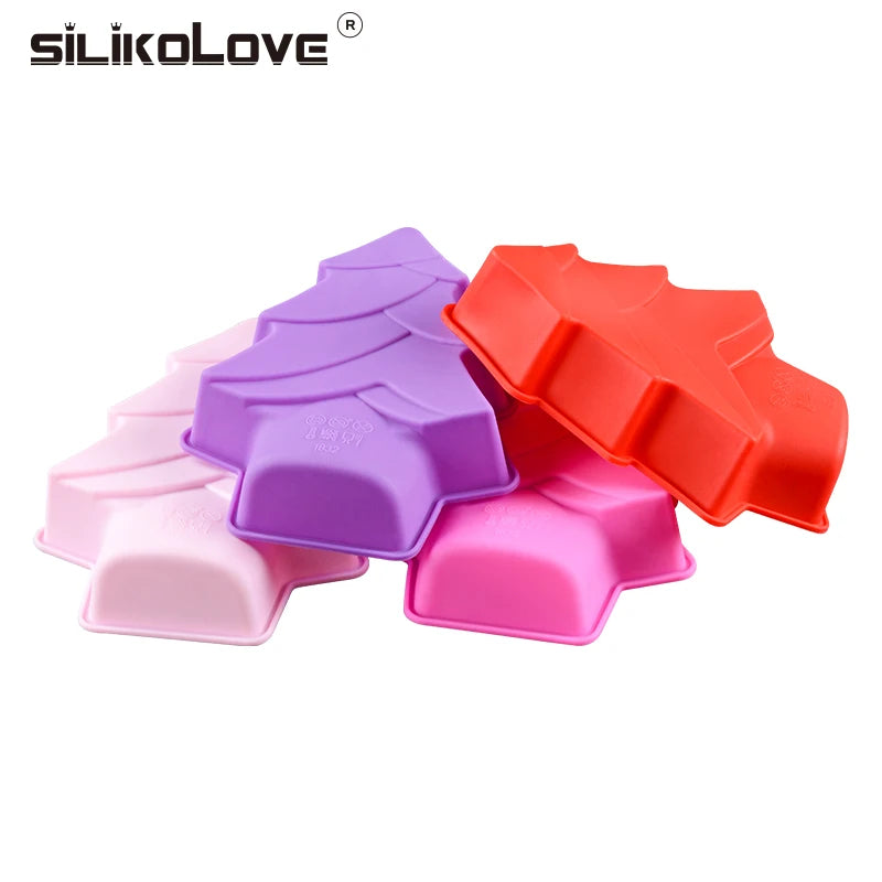 Bakeware Tree Shaped Merry Christmas Baking Pan Chiffon Cake Tools Moulds
