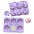 6-Cavity Oval Bee-Shaped DIY Handmade Bar Soap Making Mold Creative Biscuit Mold