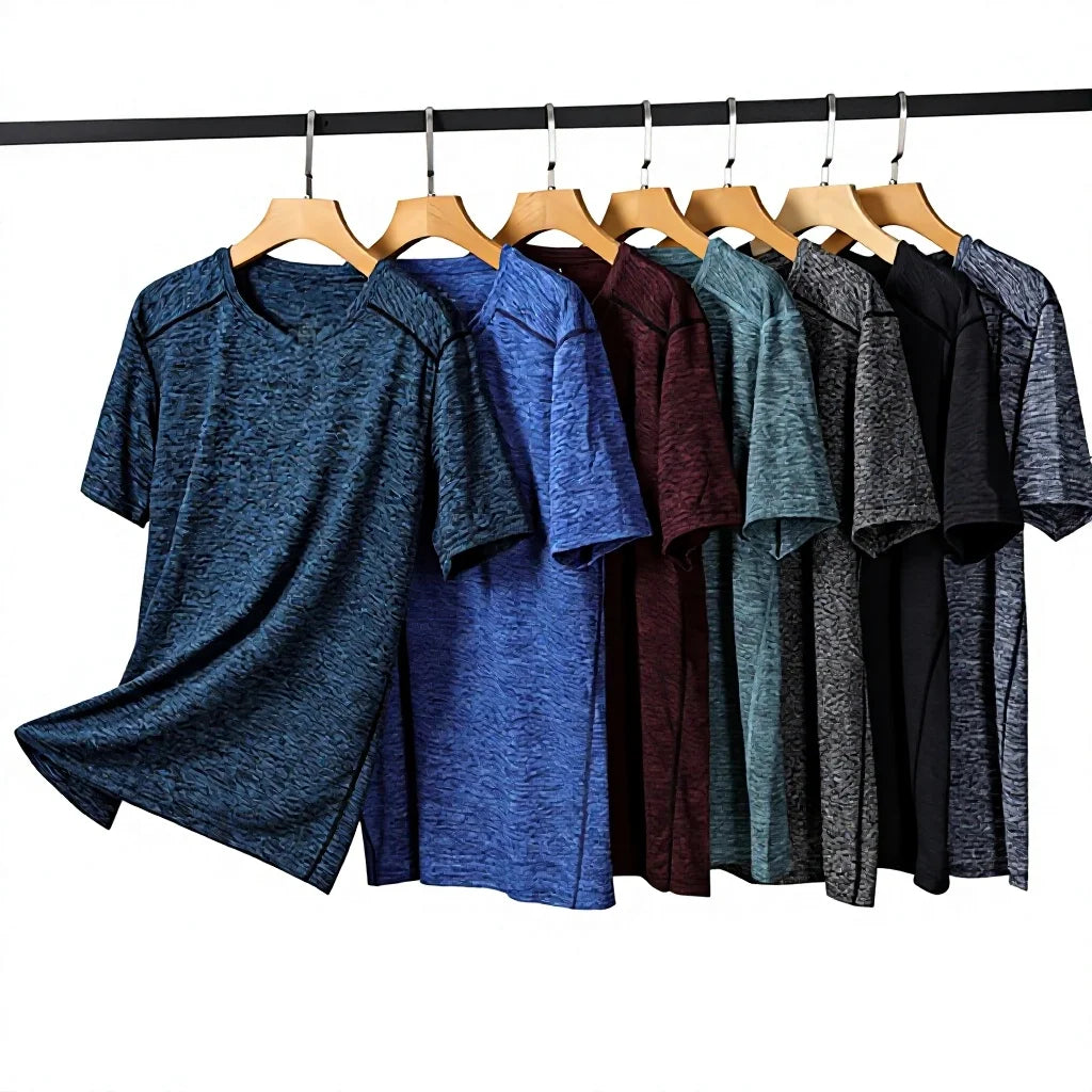 Bangladesh CN Factory Price Custom Logo Embroidery Custom Men's Quick Dry Performance Breathable Crew Neck Short Sleeve T Shirt MegaBDM