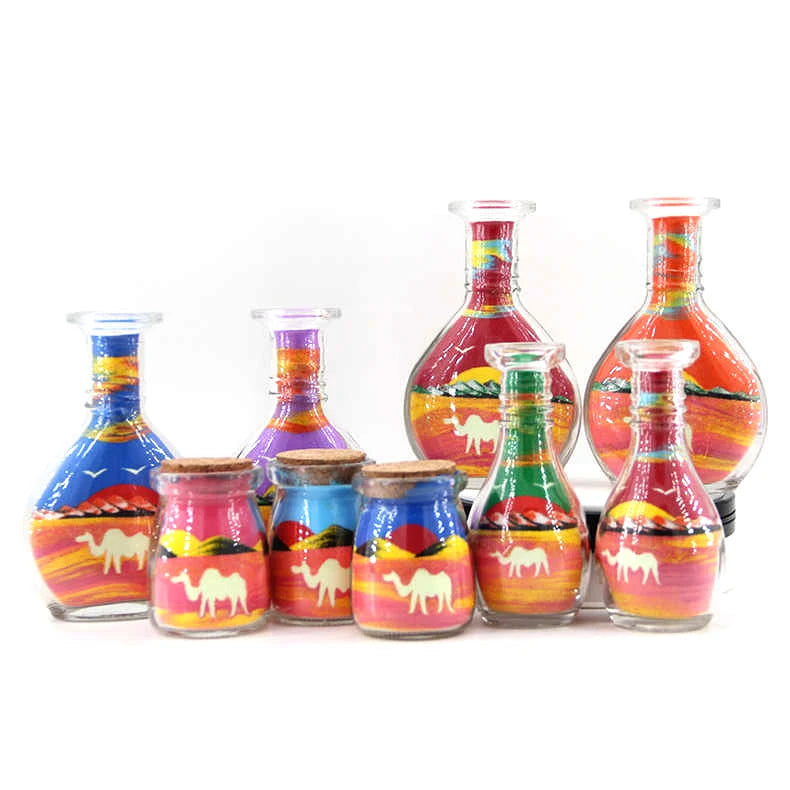 2oz 3oz 4oz 5oz Clear Decorative Glass Sand Art Bottle for Sand Art Decor