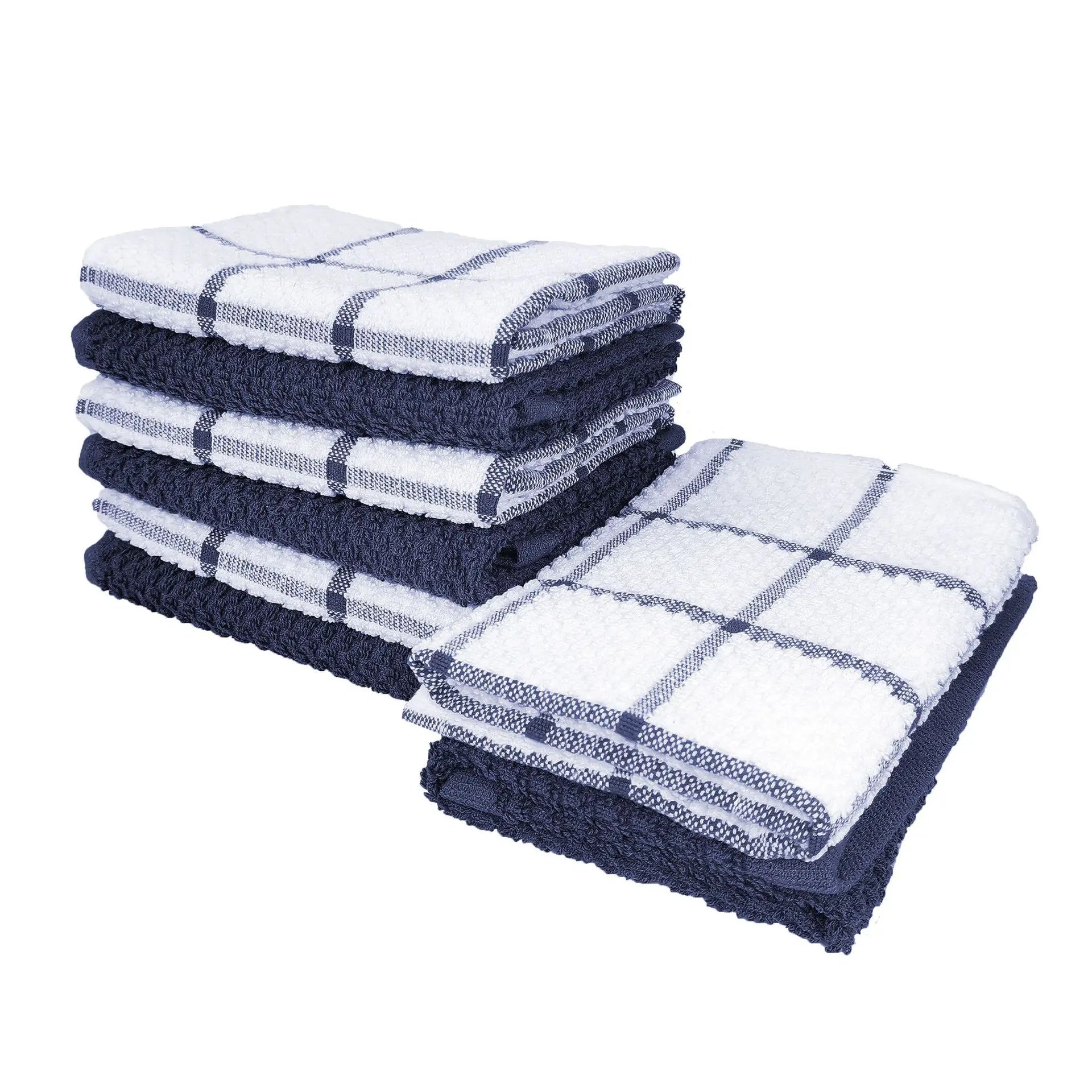 12x12 Inches Handmade Cotton Tea Towels Super Soft and Absorbent Bar Dish Towels for Home Kitchen Use