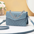 2025 Retro Style Casual Handbag Waterproof Minimalist Single Shoulder Wide Strap PU Polyester Lining Stylish Thick Chains