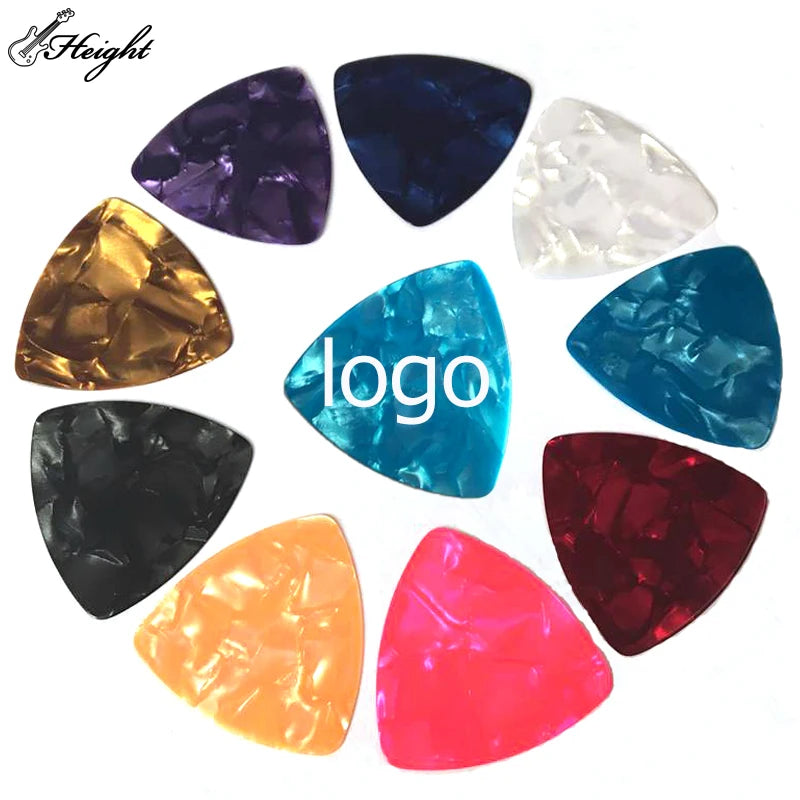 Acoustic Guitar Pickups 0.46mm 0.71mm 0.96mm 1.0mm 1.2mm Celluloid Material Custom Image OEM Guitar Pick Guitar Accessories