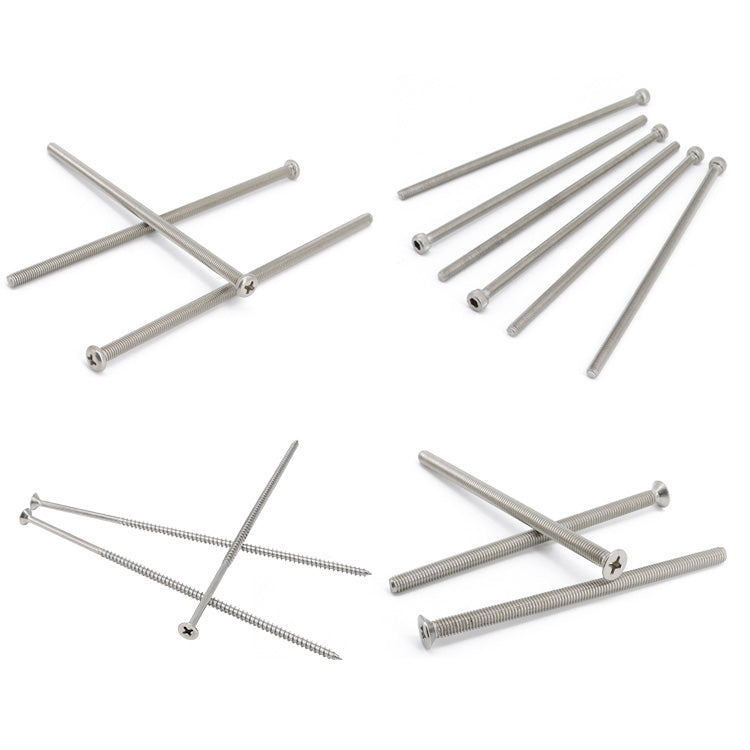 2#-56 4#-40 6#-32 8#-32 10#-24 12#-24 1/4-20 Inch Full Thread Lengthen Extra Long Bolt Allen Hex Socket Head Cup Head Screw