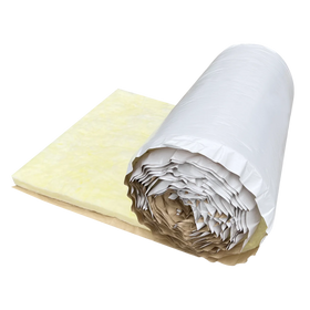 Chile Hot Sale Construction Material Heat Resistance White Vinyl Fire Proof Insulation Fiber Glass Wool Blanket Roll