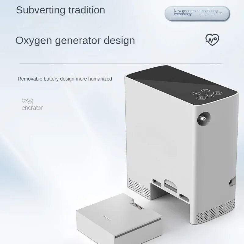 Portable PS6L 1-6L Continuous Flow Oxygen Concentrator with 2  Battery