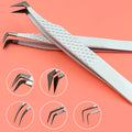 Professional Pink White Fiber Tip Eyelash Extension Tweezers Private Label Eyelash Extension Fiber Tip Tweezers