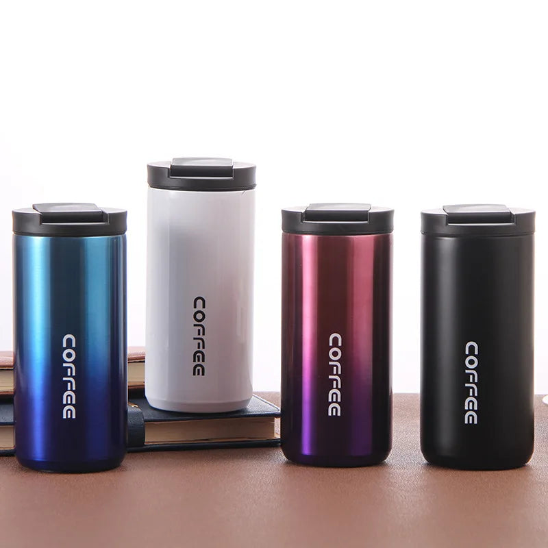 Wholesale Hot Thermal Reusable Vacuum Cup Customisable Coffee Tumbler with logo Lid Insulated Metal Custom Sale Travel 400ml