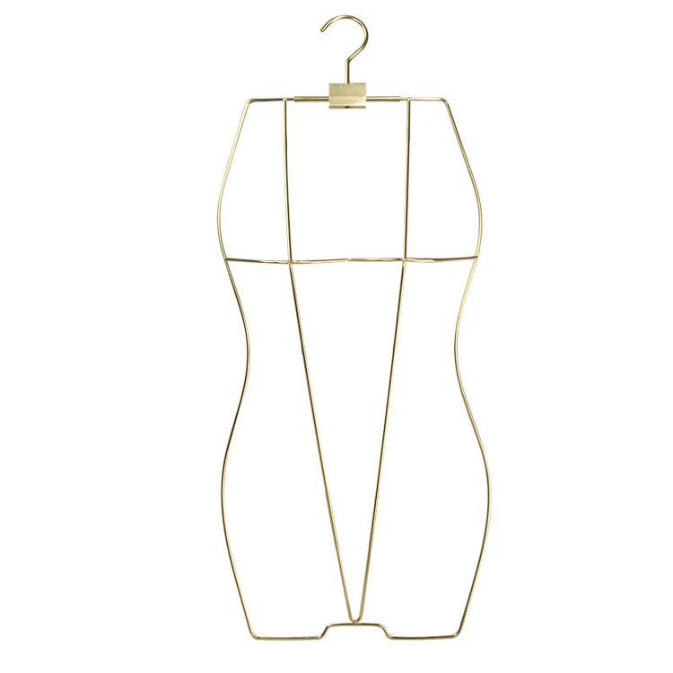 Swimwear Hanger Wire Swimwear Light Luxury Adult Women's Bikini Rack Golden Metal Hanger Clothing Store Swimsuit Display