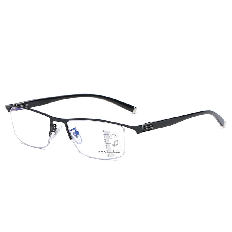 Hot Sale Unisex Classic Style Anti-Blue Light Printed Pattern Multifocal Reading Glasses Far and Near Sighted Color-Causing