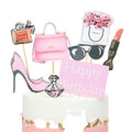 Hstyle Fashion Girl 21 Cake Topper Single Lady Happy Birthday Cake Topper Forever Perfume High-heeled Cake Decoration Supplies MegaBDM