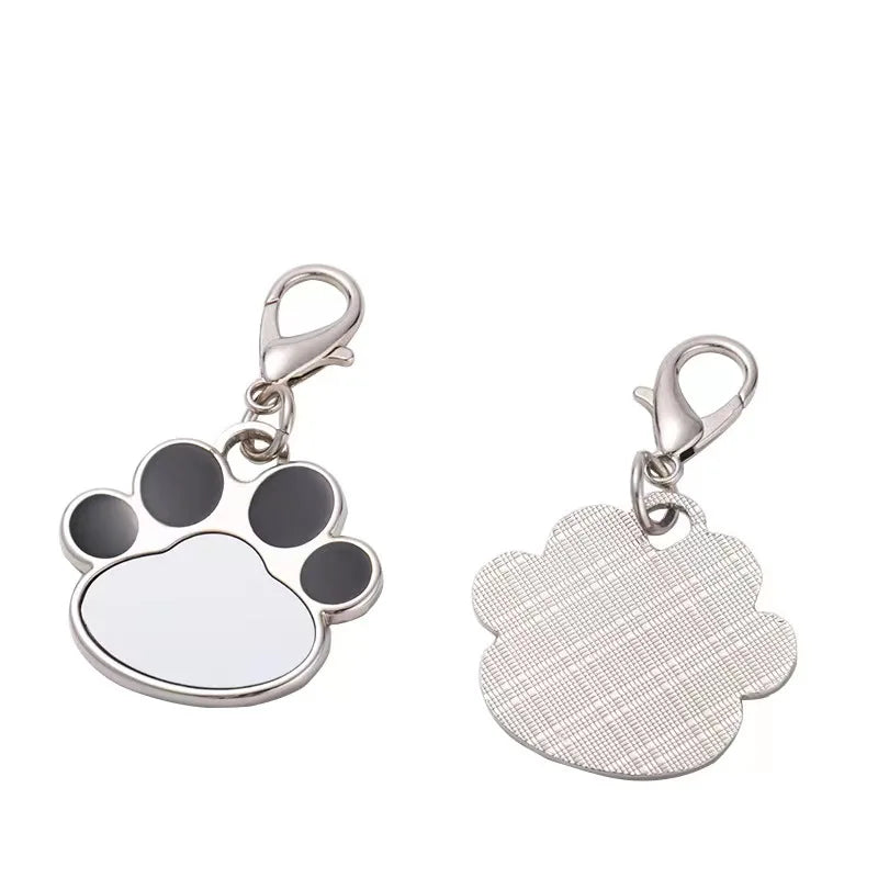 DIY Blank Sublimation Dog and Cat Claw Key Chain Sublimation Printed Pet Tag Gift Sublimation Pet Tag