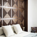 MUMU Outside Interior Solid Wood Board 3D Carved Hexagon Pattern Wall Cladding Panel for House