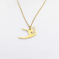 2024 Trendy Minimalist Kids Ballerina Dance Beautiful for Girl Woman Fashion Jewelry 925 Silver Fashion Necklaces for Women