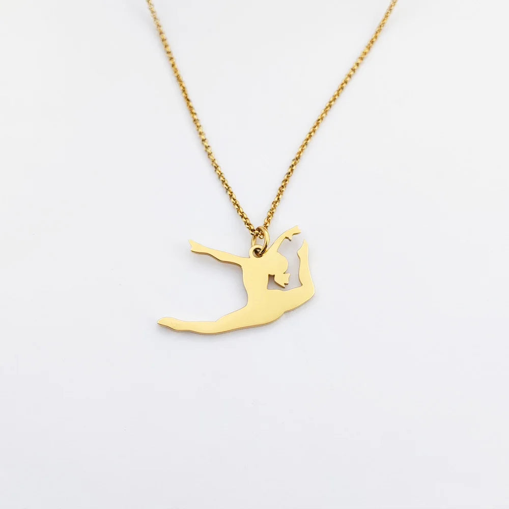 2024 Trendy Minimalist Kids Ballerina Dance Beautiful for Girl Woman Fashion Jewelry 925 Silver Fashion Necklaces for Women