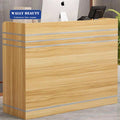 Wallybeauty Modern Design Office Wood Reception Counter Beauty Spa Hair Salon Reception Desk