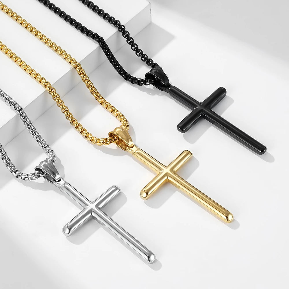 Trend 316L Gold-Plated Stainless Steel Necklace for Men Link Chain with Pendant for Parties Anniversaries or Weddings