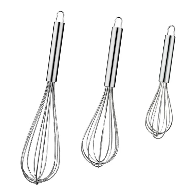 Wholesale Eco-Friendly Easy to Clean Stainless Steel Manual Egg Beater 8'' 10'' 12'' Hand Whisk for Home Kitchen Use