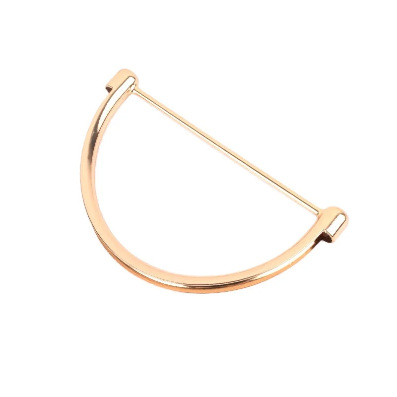 108mm Metal Light Gold D Shaped Bag Handles for Handbags