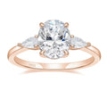 3CT Oval Cut Cubic Zirconia Wedding Bands 925 Sterling Silver Engagement Rings CZ Women Rings Jewelry