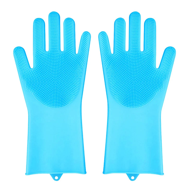Home Kitchen Tool 180g Multifunction BPA Free for Vegetable and Fruit Dish Wash Washing Silicone Cleaning Kitchen Gloves