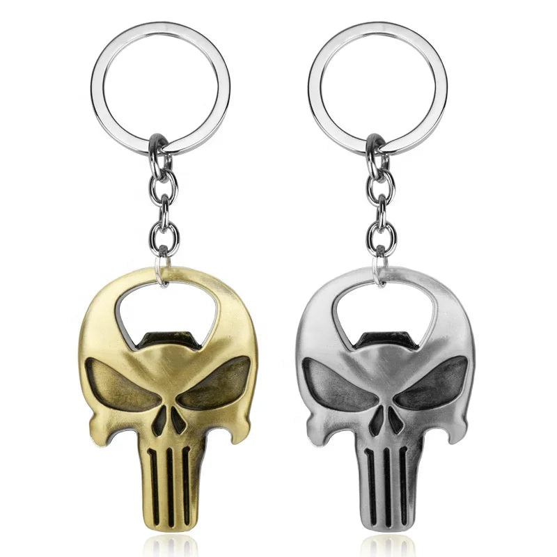 Wholesale Metal Punisher- Shape Keychain with Bottle Opener
