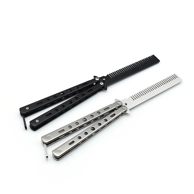 Butterfly Comb Stainless Steel Folding Practice Comb for Creative Gift