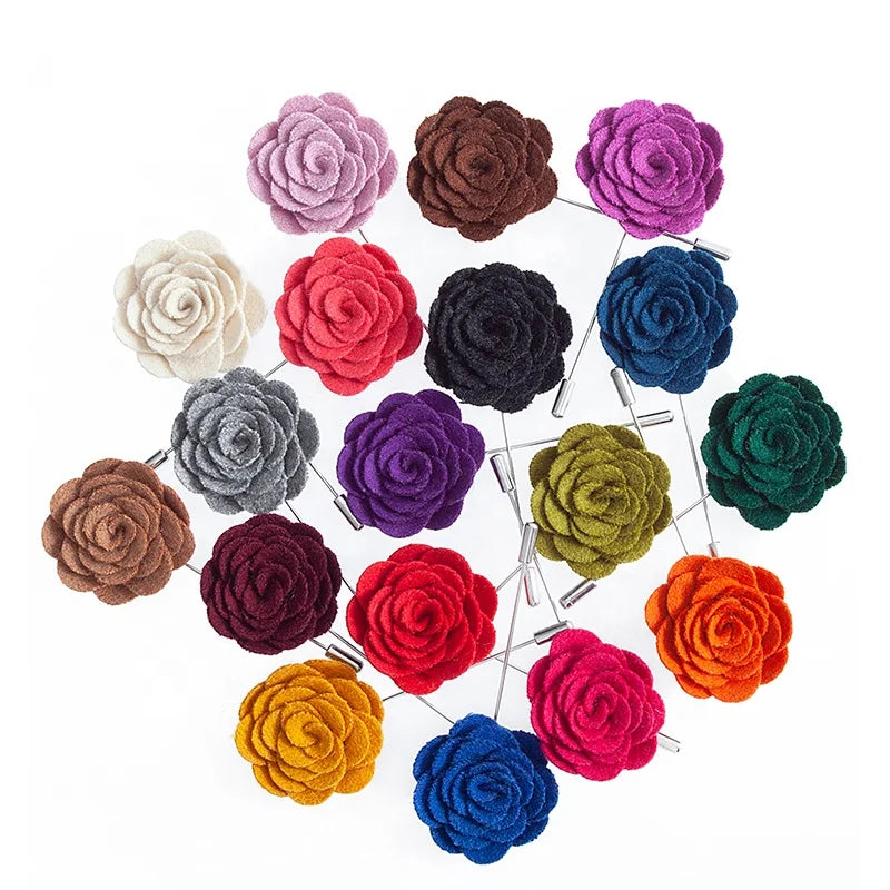 Flower Brooches Men Women Brooch Pins Suits Decoration Lapel Pins Brooches for Suits Anniversary Dress Accessories