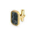 Alin Customized Classic   Fiber Stones Carbon Fiber High End Silver Gold Stainless Steel  Cufflinks Findings  for Men