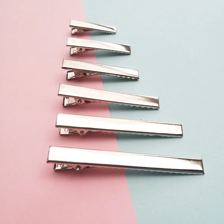 Handmade DIY Metal square Duckbill Clip 100pcs/set Hair Accessories Hairpins for Women