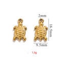 18k Gold Plated Stainless Steel Sea Animal Tortoise Charms Pendant for DIY Pendant Charm Jewelry Making