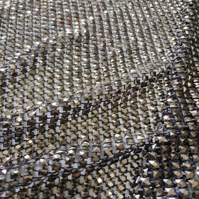 Wholesale Silver Crystal square Diamonds Fabric Size 6*6 Rhinestones Lace Stone Mesh Fabric for Cloth