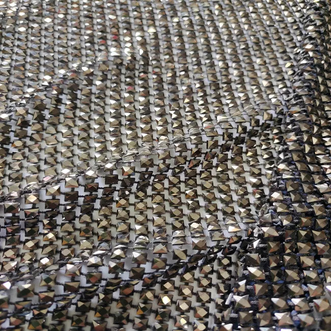 Wholesale Silver Crystal square Diamonds Fabric Size 6*6 Rhinestones Lace Stone Mesh Fabric for Cloth