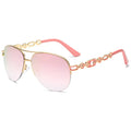 Vintage Superior Quality Rose Gold Metal Cat Eye Sunglasses Women and Men's Oculos with Excellent Mirror Effect