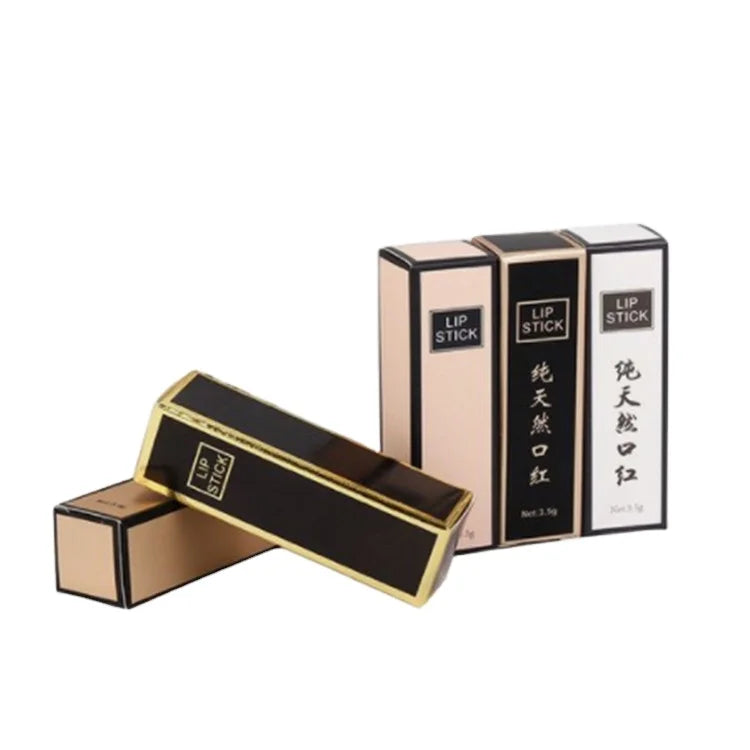 Wholesale Custom Cosmetic Rose Gold Premium Black Rectangular Lipstick Lipgloss Boxes Packaging