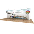 Adjustable 8ft Aluminum Frame Tension Fabric Display Stand Portable Trade Show Promotion Exhibition Booth Banner Sign Backdrop