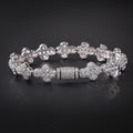New Design Luxury 925 Sterling Silver Micro Pave Hip Hop Iced Out Jewelry Vvs Moissanite Diamond Men Cross Bracelet