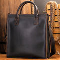 Marrant Men Vintage Full Grain Genuine Leather Top Handles Handbags Women Business Work Shoulder Bag Leather Handbag Tote Bag