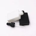Cosmetic square Rectangle Violet Matte Black White 30ml Fragrance Oil Glass Bottle Essential Oil Beard Oil Serum Dropper Bottle