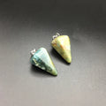 Hongzhuo Reiki Yoga Tini Pyramid Jewelry Natural Indian Agate Dowsing Stone Pendulum Copper Chain Hexagonal Pendant Pendulum Jewelry