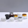Hot Sale High Quality Glass Face Cream Jar Screw Cap Frosted Surface Custom Color Options 15g/30g/50g Capacities Accepts Custom
