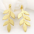 Fashion Simple 14K Gold Plated Leaf Shaped Pendant for DIY Handmade Jewelry Making Charms Supplier